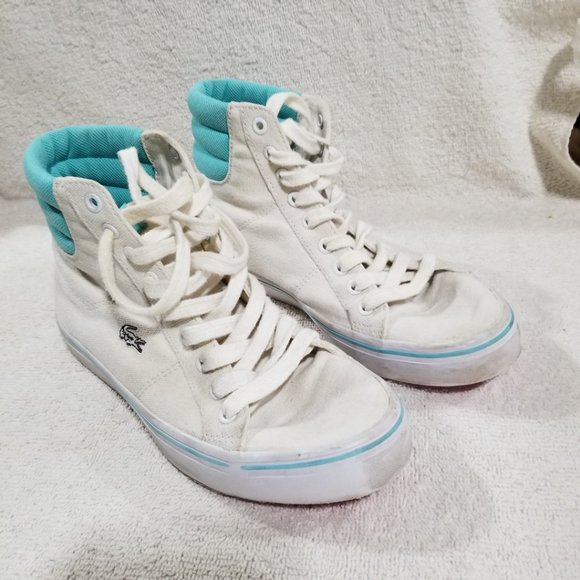 Lacoste white canvas running shoes - Picture 4 of 6